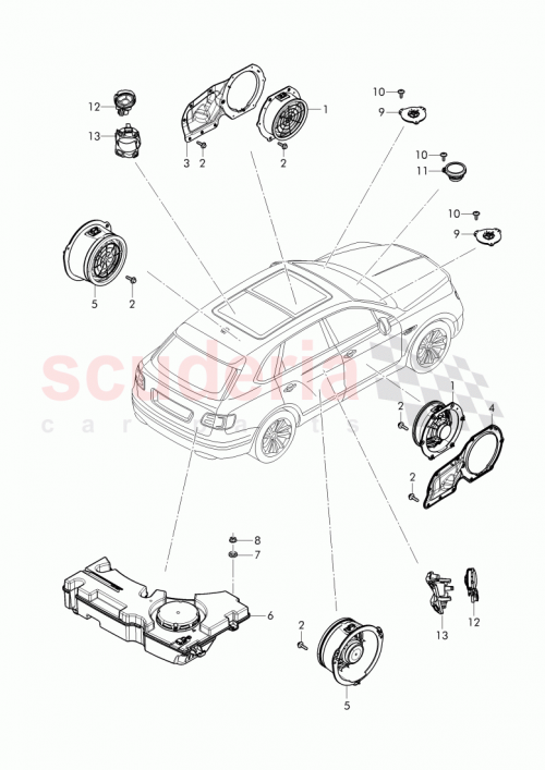 Part Diagram for Bentley 4M0 035 621