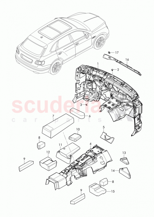 Part Diagram for Bentley 36B 863 923 A