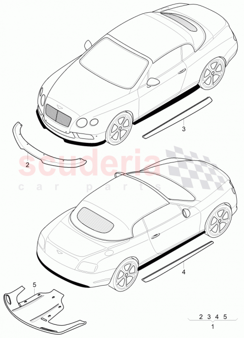 Part Diagram for Bentley 3W7 071 600 A