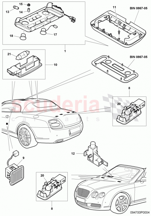 Part Diagram for Bentley 3W7959527L