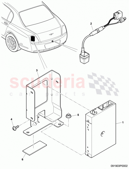 Part Diagram for Bentley 3W0980551A