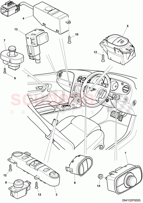 Part Diagram for Bentley 3W7959676B