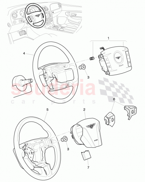 Part Diagram for Bentley 3W0880199AG