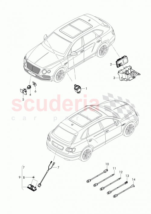 Part Diagram for Bentley 4M0907428F