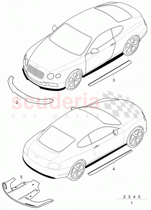 Part Diagram for Bentley 3W8 071 685