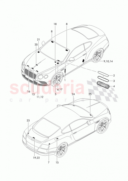 Part Diagram for Bentley 3W8 010 012 AH