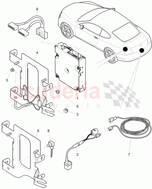 Part Diagram for Bentley 3W3980543A