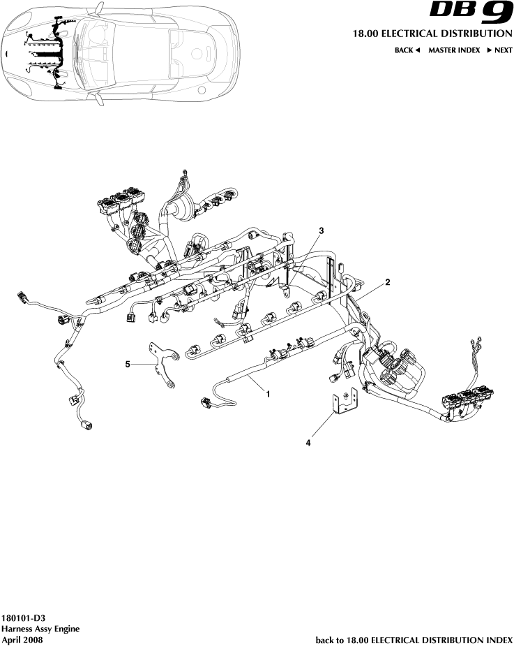 Engine Harness of Aston Martin Aston Martin GT DB9 (2004-2017)