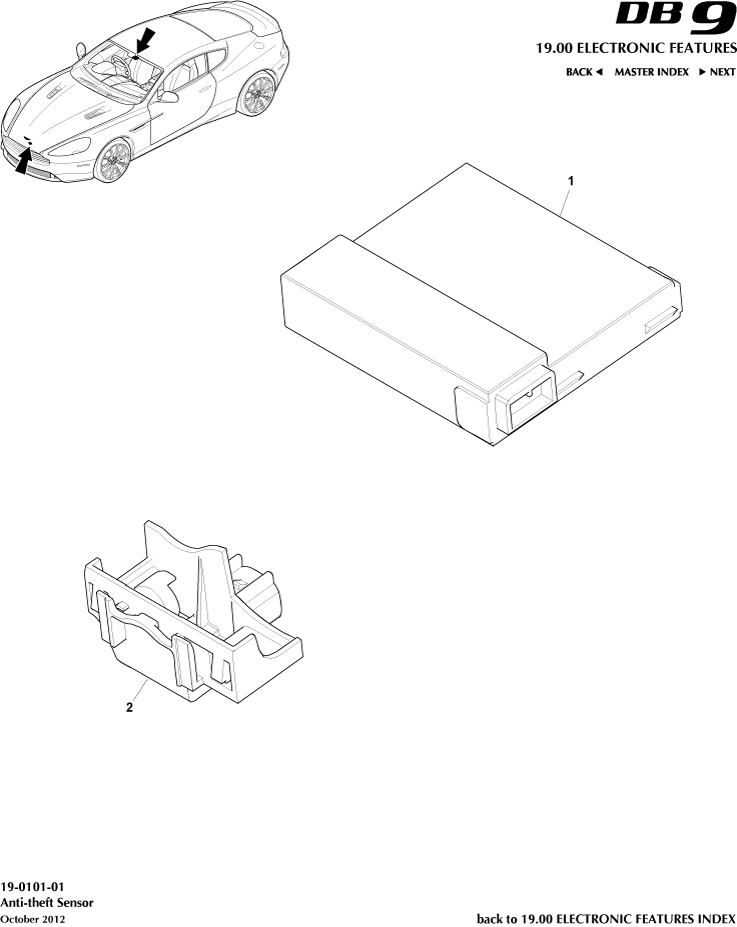 Alarm Sensors of Aston Martin Aston Martin GT DB9 (2004-2017)