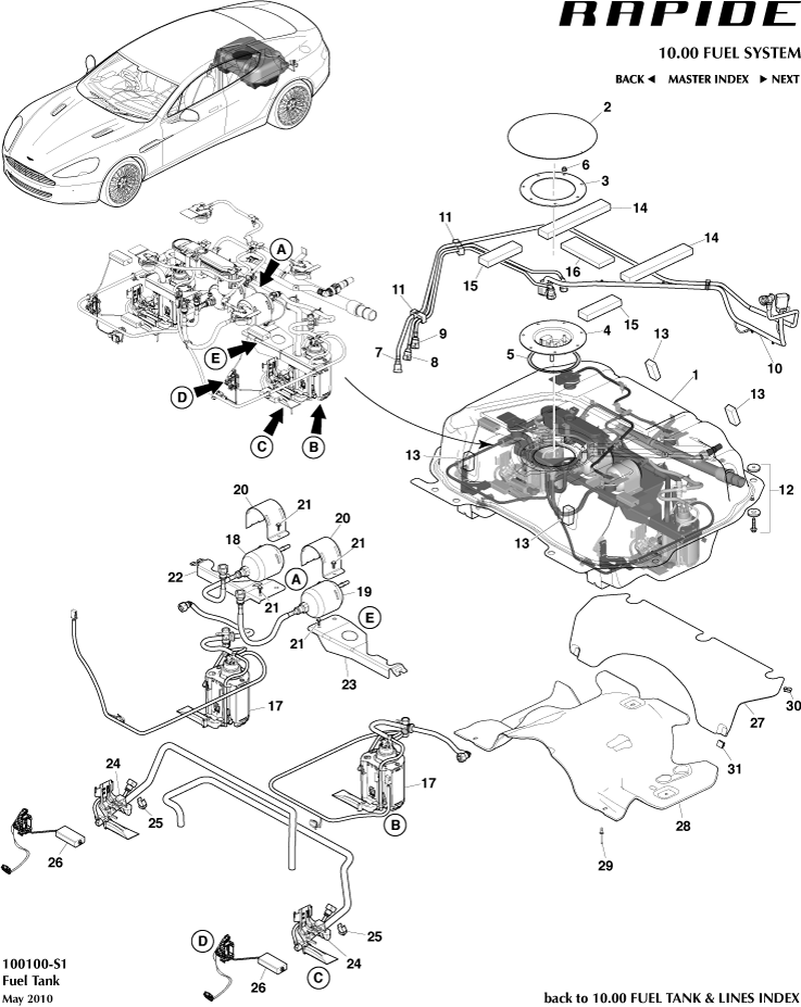 Fuel Tank Assy of Aston Martin Aston Martin GT RAPIDE (2010-2019)