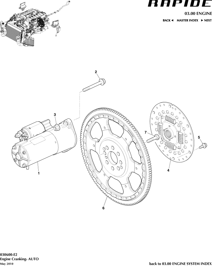 Engine Cranking, Auto of Aston Martin Aston Martin GT RAPIDE (2010-2019)