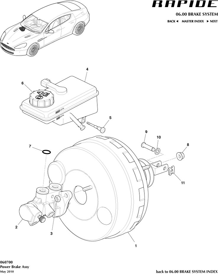 Power Brake Asembly of Aston Martin Aston Martin GT RAPIDE (2010-2019)