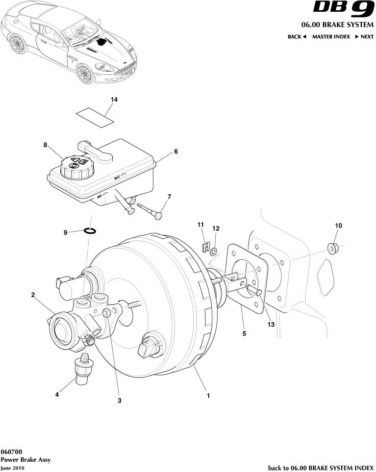 Power Brake Assembly of Aston Martin Aston Martin GT DB9 (2004-2017)