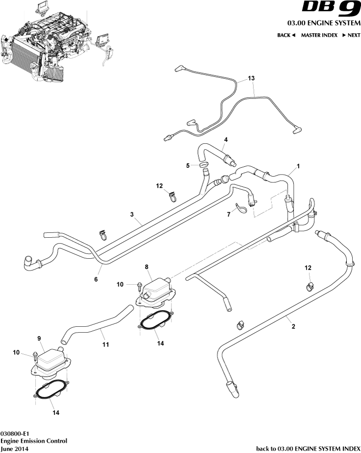 Emission Control of Aston Martin Aston Martin GT DB9 (2004-2017)