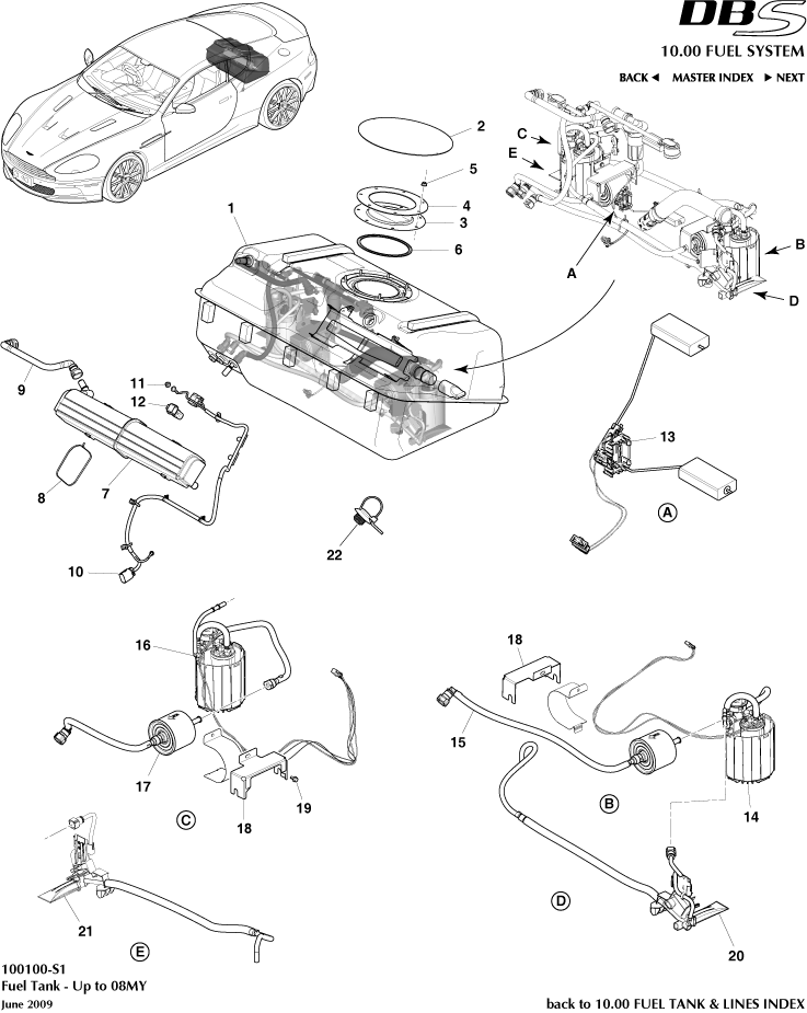 Fuel Tank Assy, to 08MY of Aston Martin Aston Martin GT DBS (2007-2012)