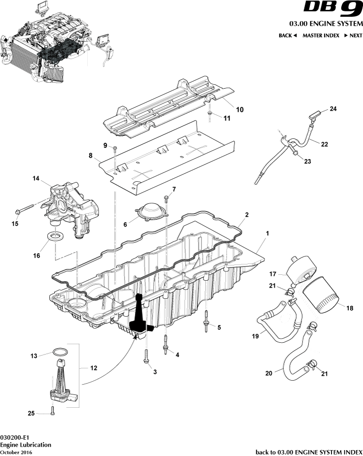 Engine Lubrication of Aston Martin Aston Martin GT DB9 (2004-2017)