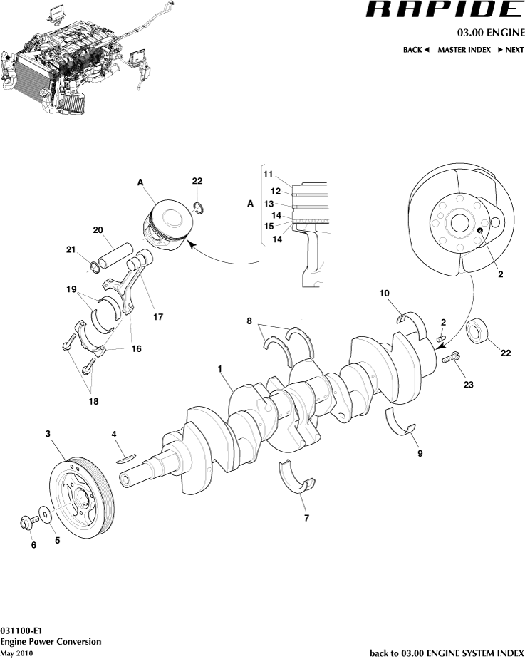 Power Conversion of Aston Martin Aston Martin GT RAPIDE (2010-2019)