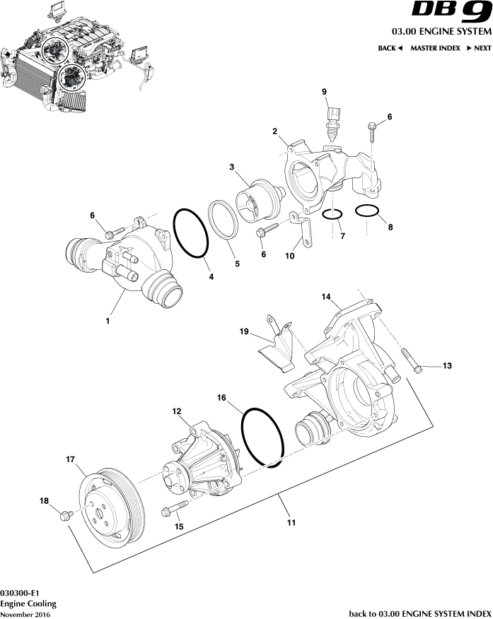 Engine Cooling of Aston Martin Aston Martin GT DB9 (2004-2017)