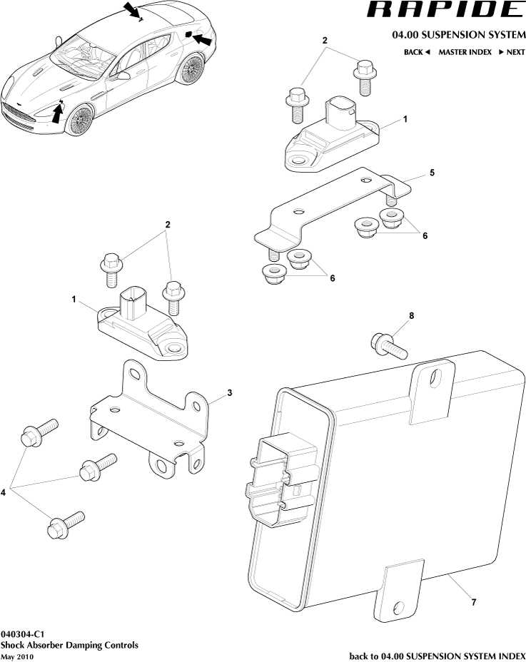 Active Damping Module of Aston Martin Aston Martin GT RAPIDE (2010-2019)