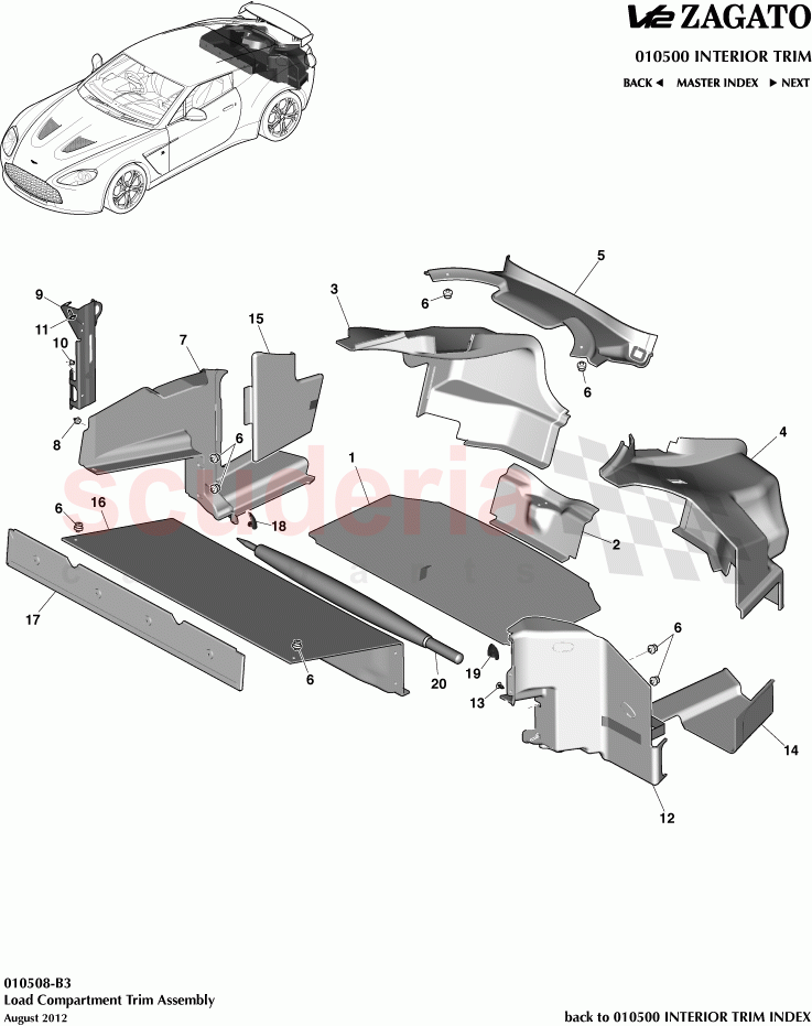 Load Compartment Trim Assembly of Aston Martin Aston Martin V12 Zagato
