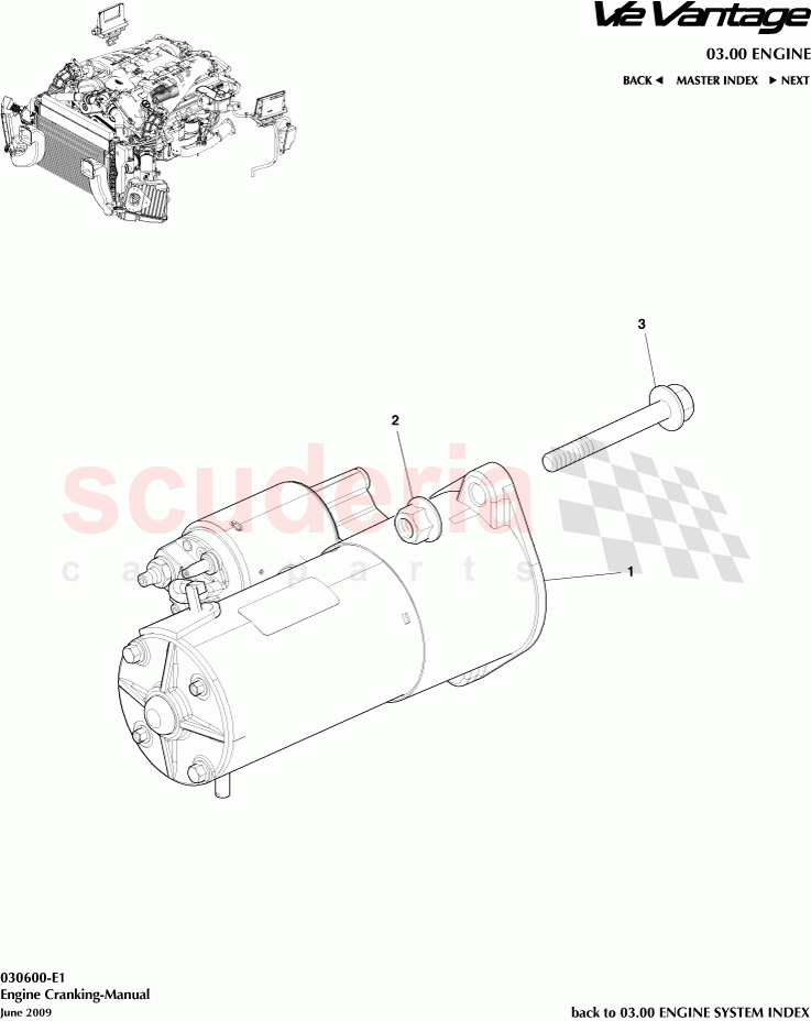 Engine Cranking-Manual of Aston Martin Aston Martin V12 Vantage (upto 2016)