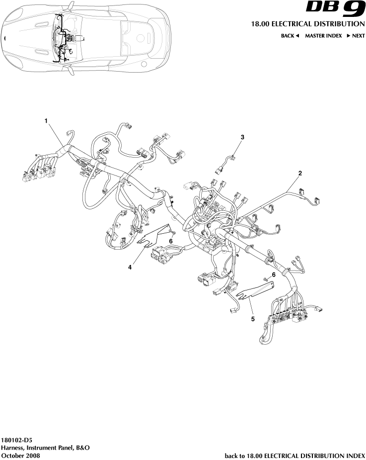 IP Harness, B & O of Aston Martin Aston Martin GT DB9 (2004-2017)