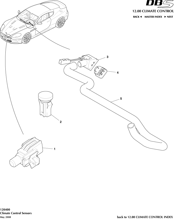 Sensors of Aston Martin Aston Martin GT DBS (2007-2012)