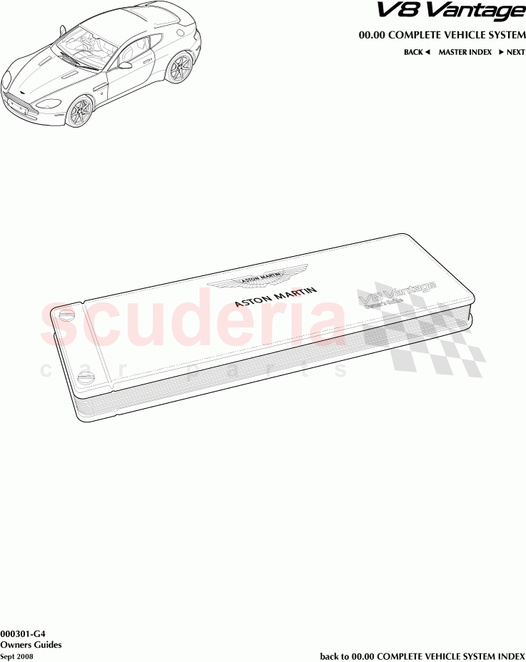Owners Guides of Aston Martin Aston Martin V8 Vantage (upto 2016)