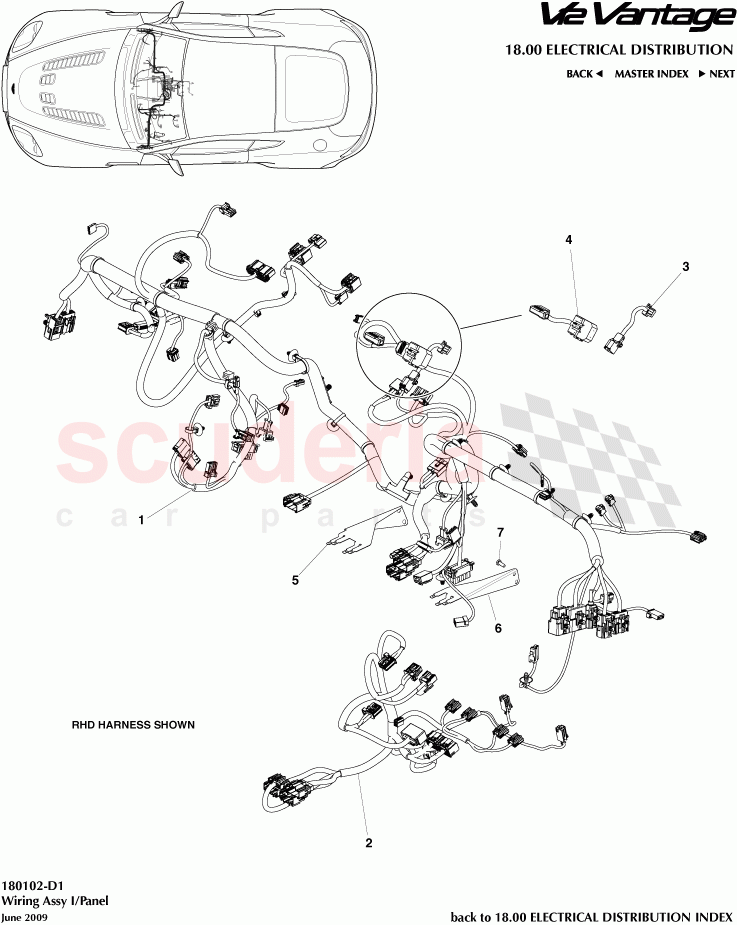 Wiring Assembly I / Panel of Aston Martin Aston Martin V12 Vantage (upto 2016)
