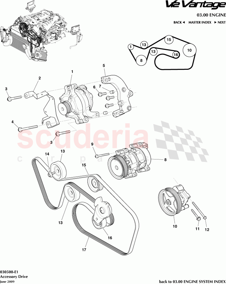 Accessory Drive of Aston Martin Aston Martin V12 Vantage (upto 2016)