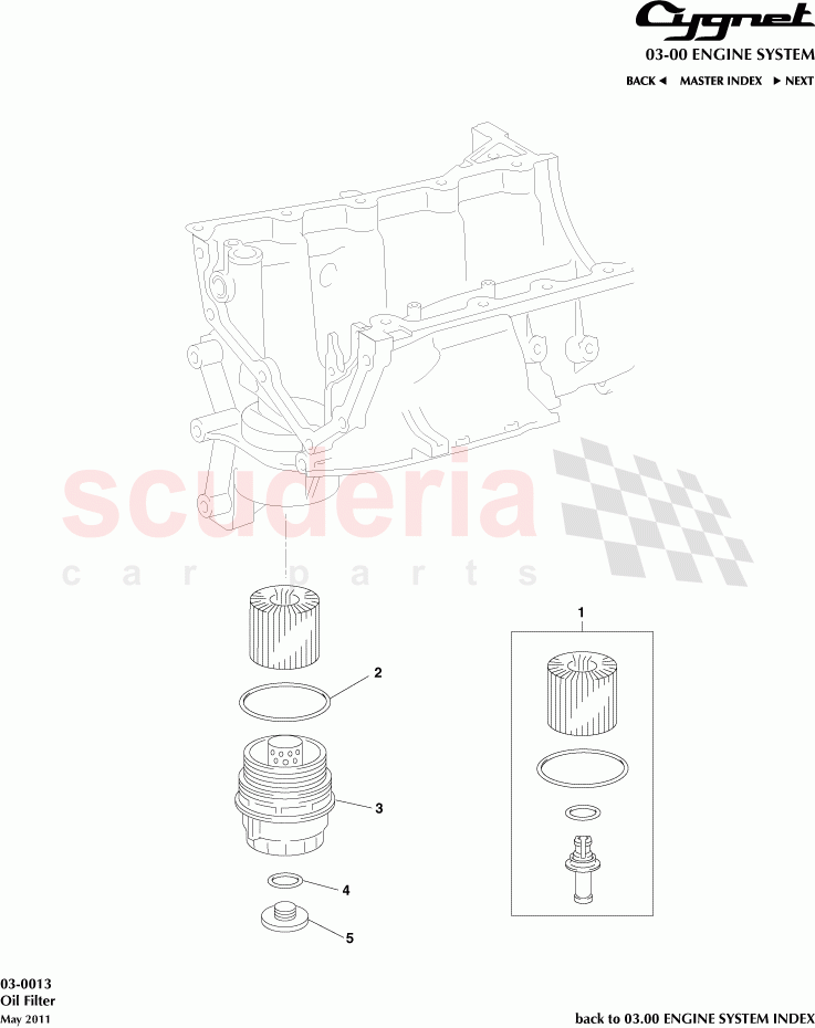Oil Filter of Aston Martin Aston Martin Cygnet