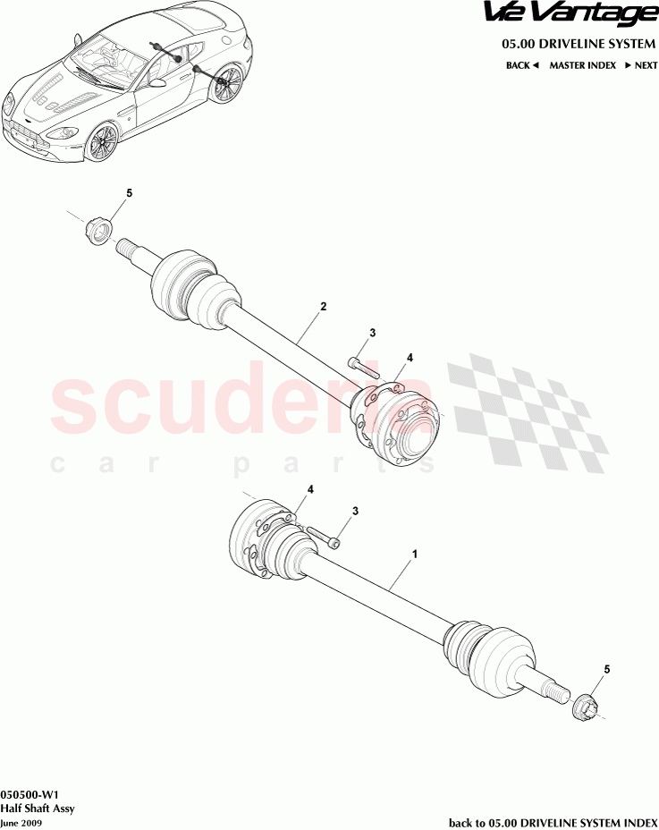 Half Shaft Assembly of Aston Martin Aston Martin V12 Vantage (upto 2016)