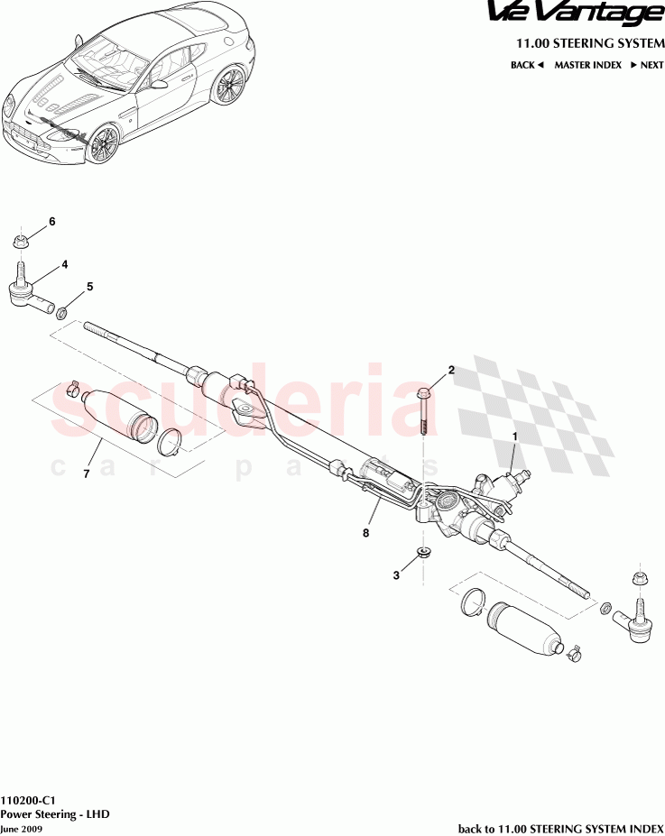 Power Steering (LHD) of Aston Martin Aston Martin V12 Vantage (upto 2016)