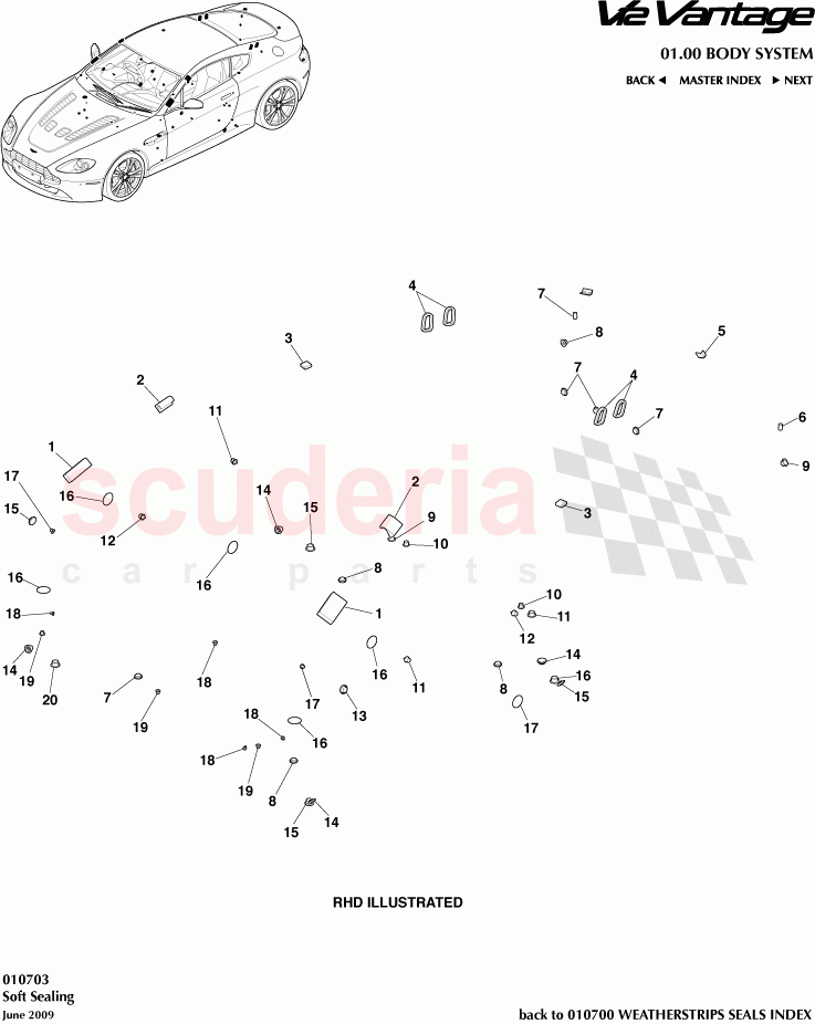 Soft Sealing of Aston Martin Aston Martin V12 Vantage (upto 2016)