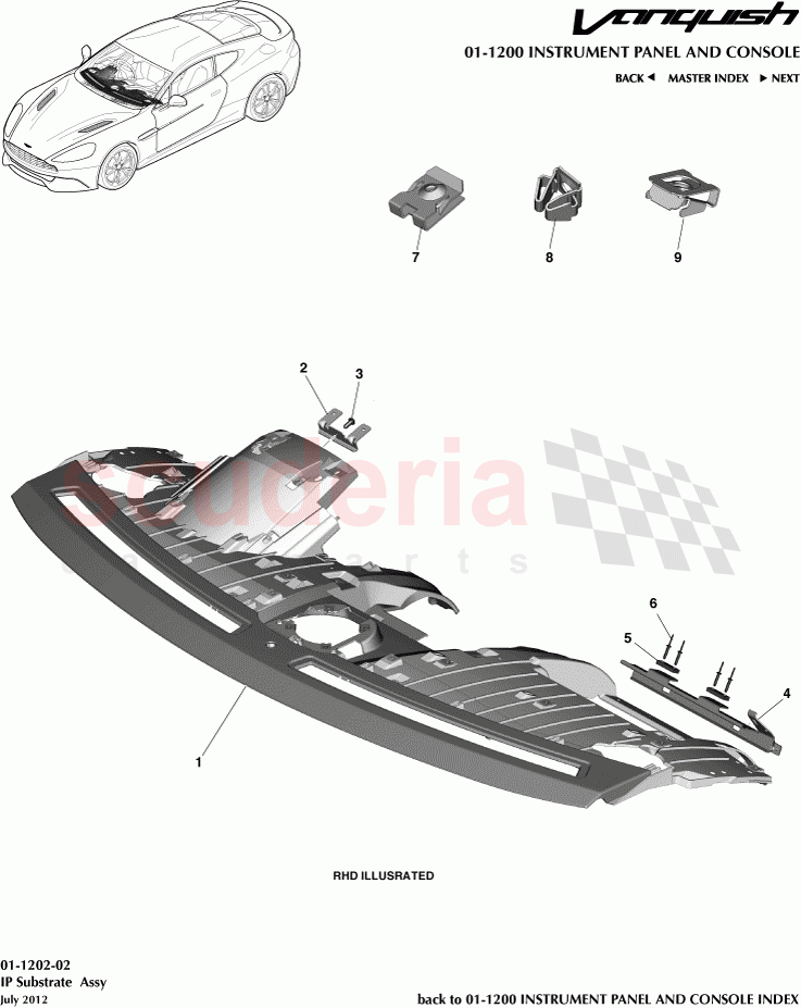 IP Substrate Assembly of Aston Martin Aston Martin Vanquish (2012+)