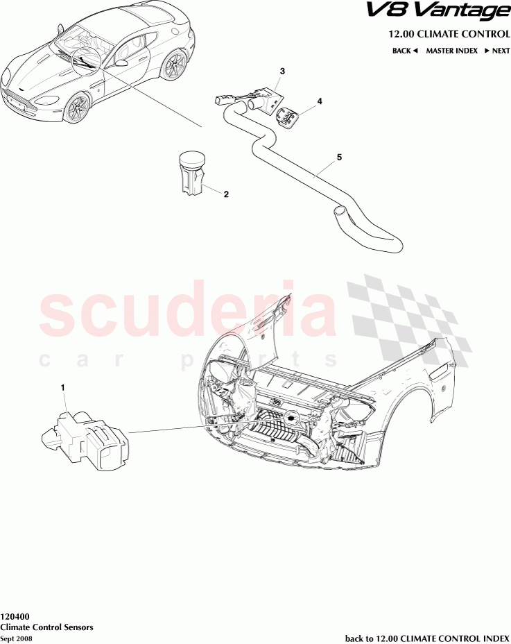 Climate Control Sensors of Aston Martin Aston Martin V8 Vantage (upto 2016)