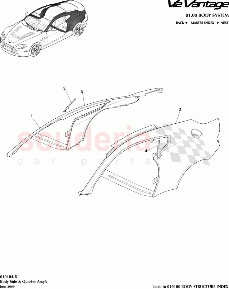 Body Side and Quarter Assembly of Aston Martin Aston Martin V12 Vantage (upto 2016)