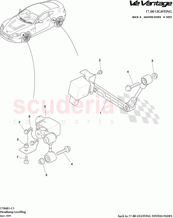 Headlamp Levelling of Aston Martin Aston Martin V12 Vantage (upto 2016)
