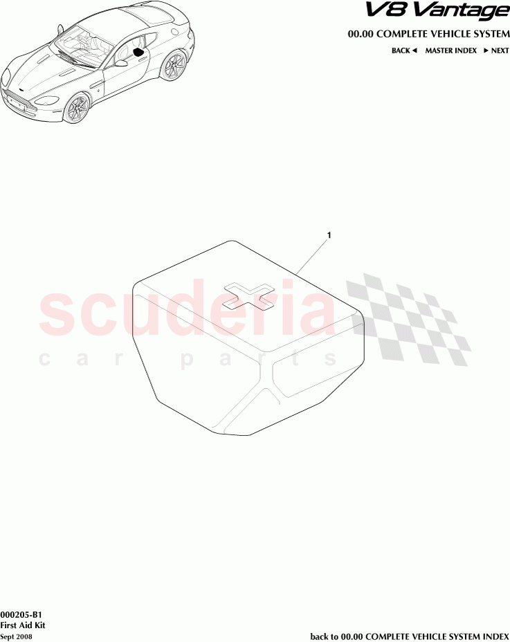 First Aid Kit of Aston Martin Aston Martin V8 Vantage (upto 2016)