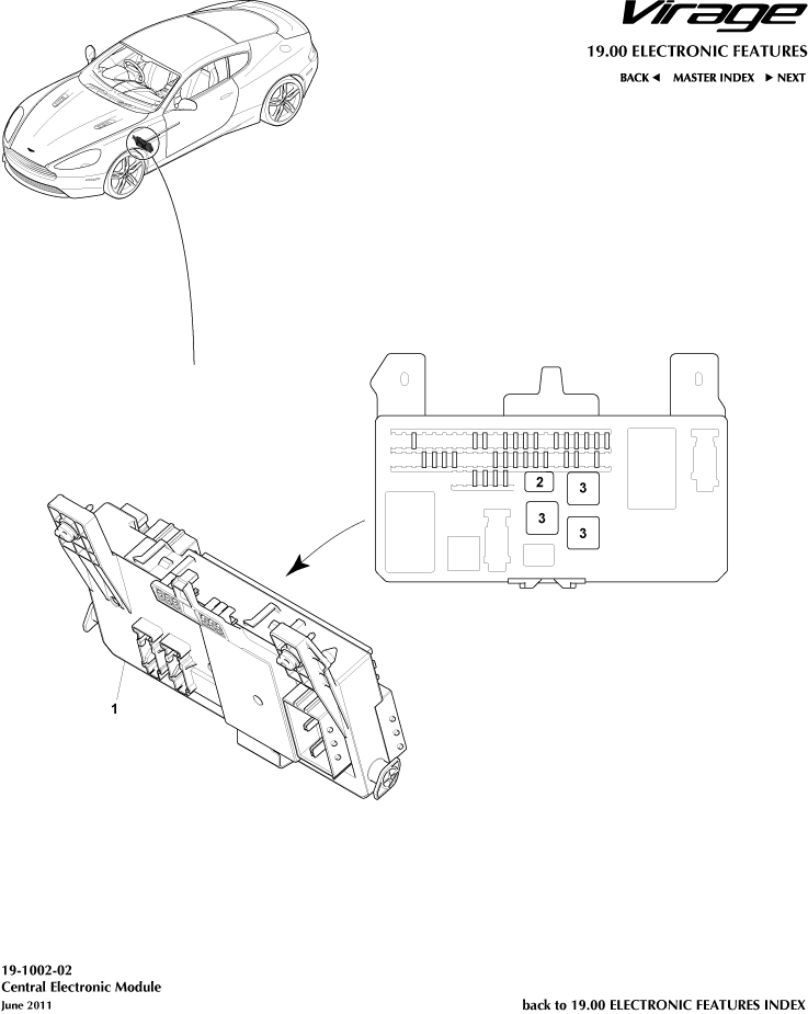 Central Electronic Module of Aston Martin Aston Martin GT VIRAGE (2012-2013)