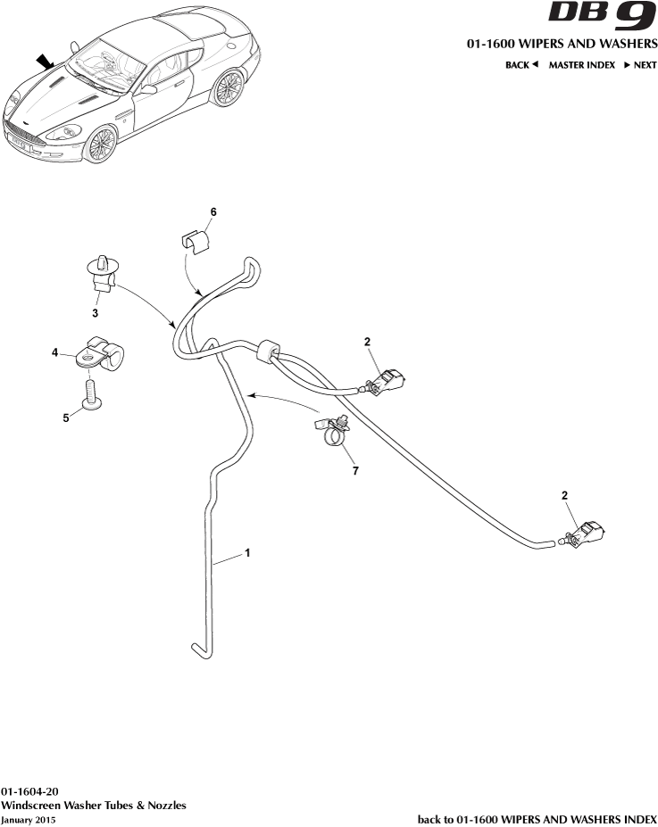 Wipers & Washers - Windscreen Wash of Aston Martin Aston Martin GT DB9 (2004-2017)