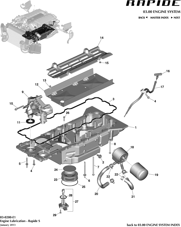 Rapide S and AMR - Engine Lubrication of Aston Martin Aston Martin GT RAPIDE (2010-2019)