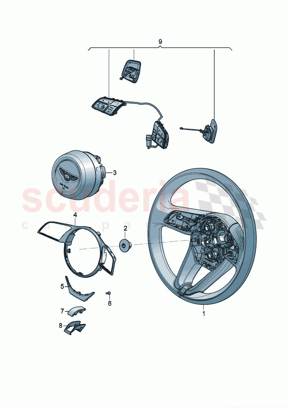 steering wheel D - MJ 2021>> - MJ 2023 of Bentley Bentley New Continental Convertible (2019-2024)