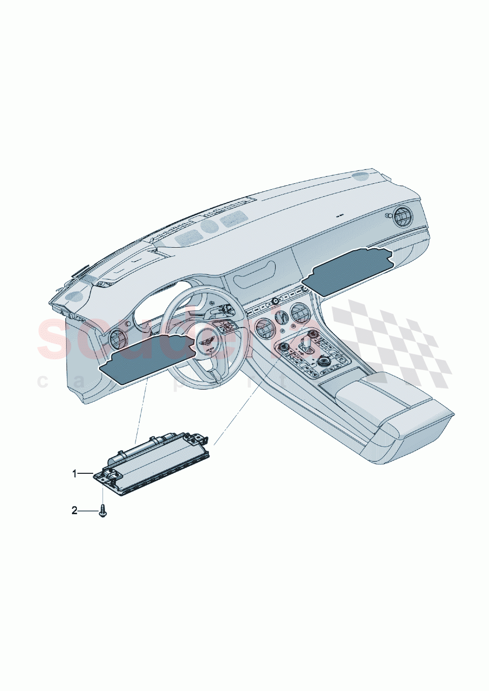 Knee airbag unit of Bentley Bentley New Continental Convertible (2019-2024)