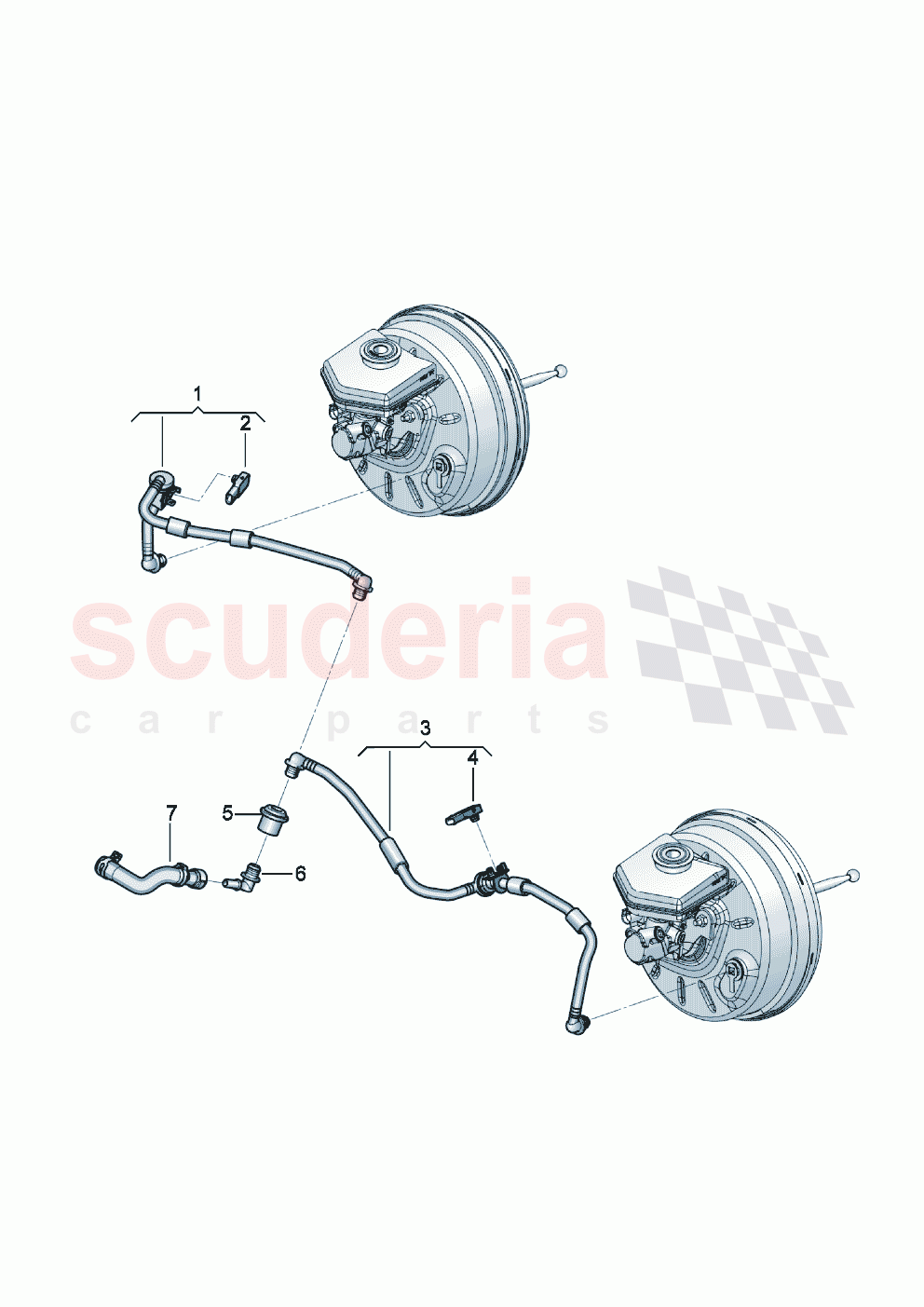 vacuum hoses for brake servo of Bentley Bentley New Continental Convertible (2019-2024)