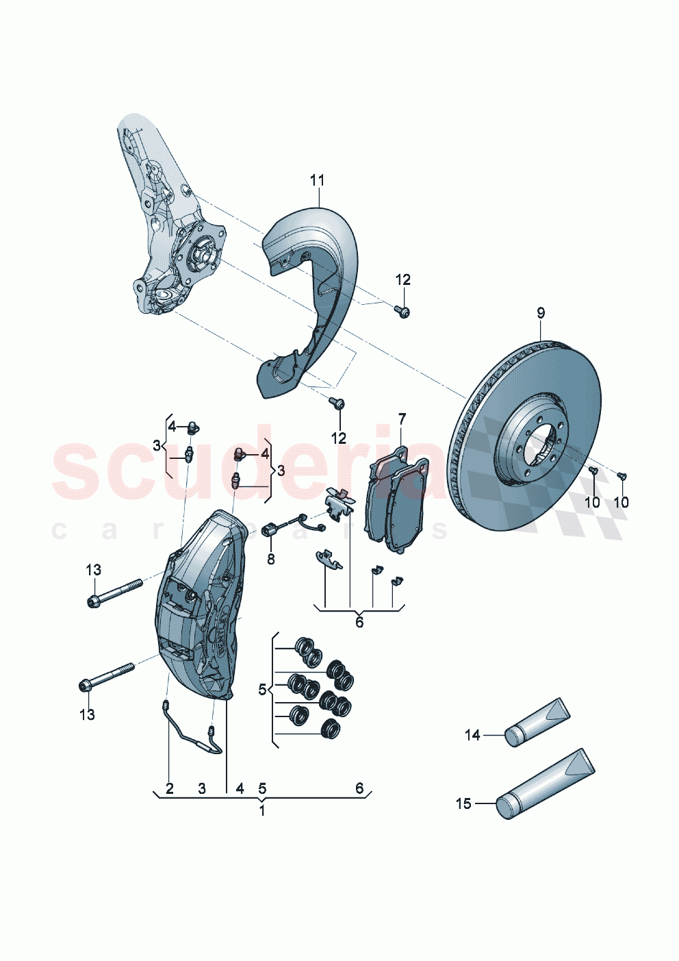 Fixed-calliper brake Brake disc (vented) Cover plate for brake disc of Bentley Bentley New Continental Convertible (2019-2024)
