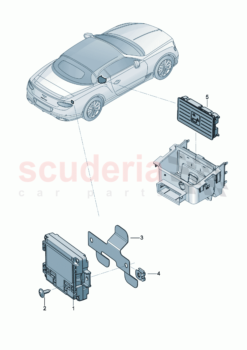 For vehicles with cellphone preparation of Bentley Bentley New Continental Convertible (2019-2024)
