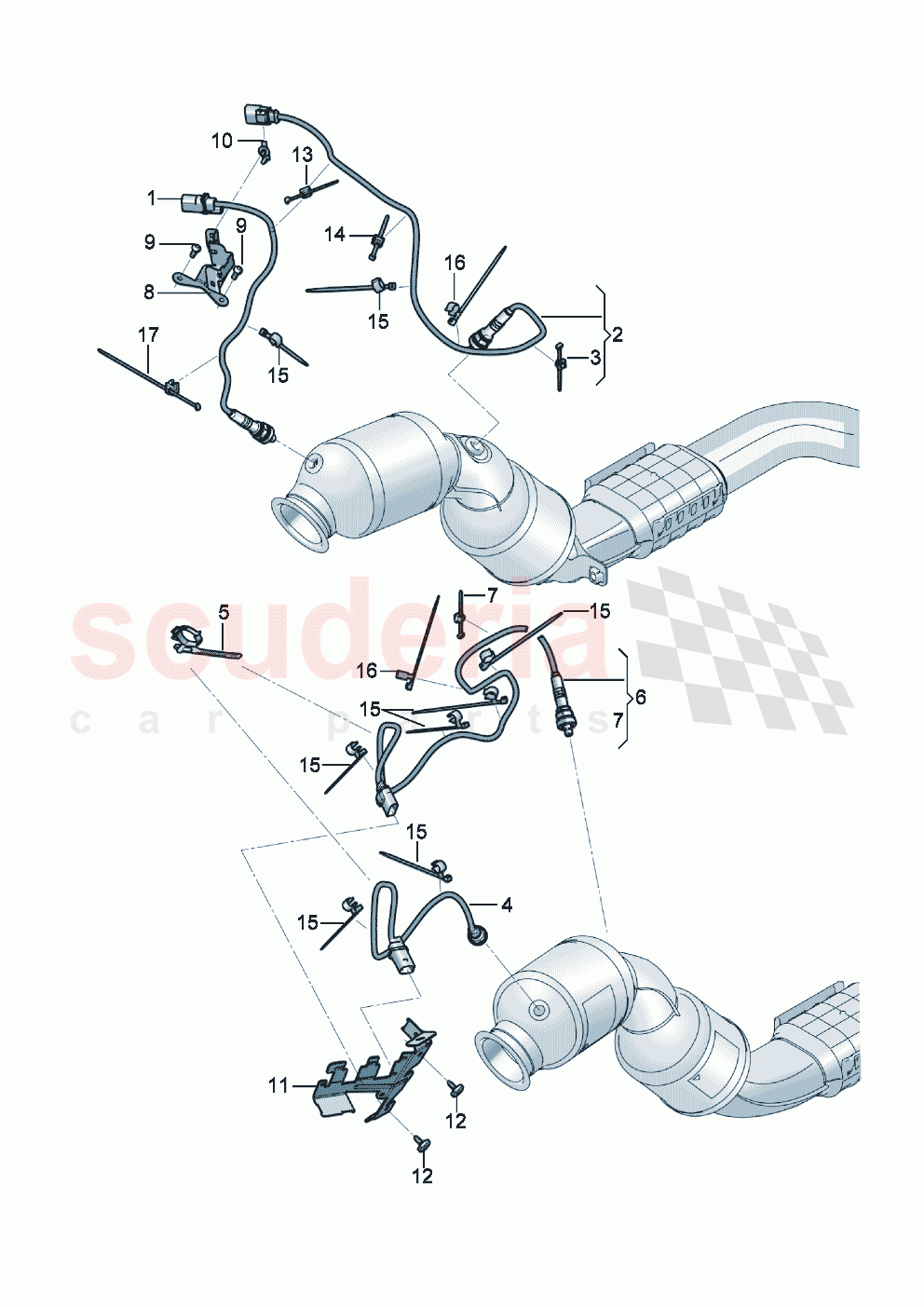 Lambda probe Holder for lambda probe of Bentley Bentley New Continental Convertible (2019-2024)