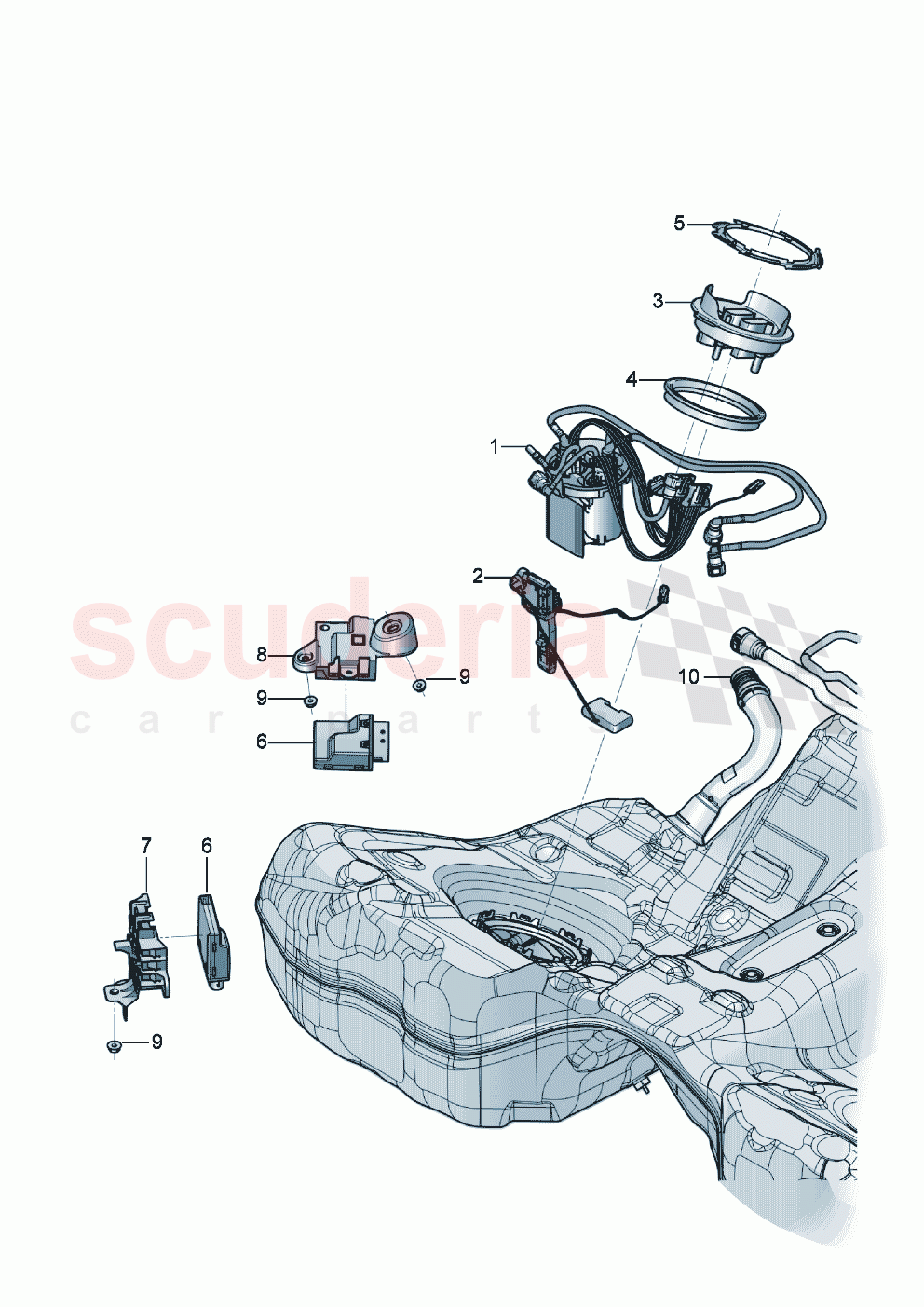 Fuel delivery module Sender for fuel gauge Control unit for fuel pump of Bentley Bentley New Continental Convertible (2019-2024)