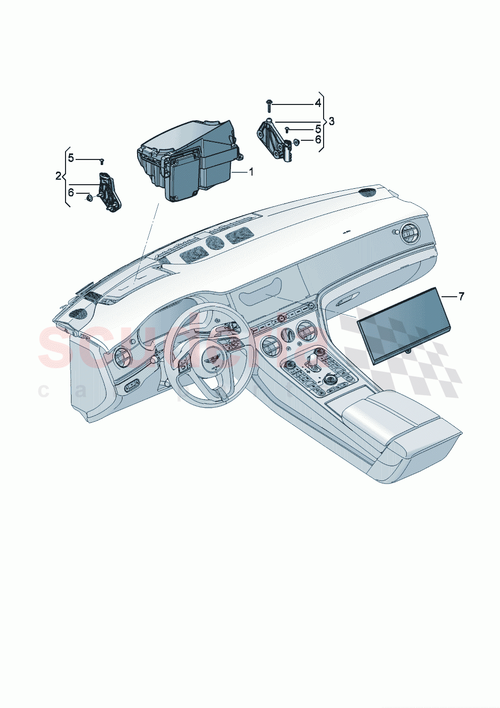 Display and control unit of Bentley Bentley New Continental Convertible (2019-2024)
